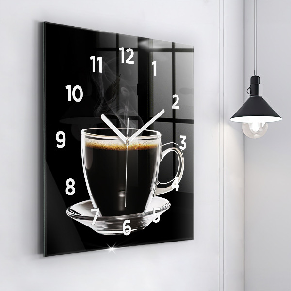 Orologio quadrato Caffè nero