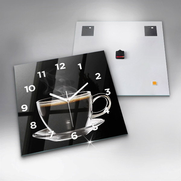 Orologio quadrato Caffè nero
