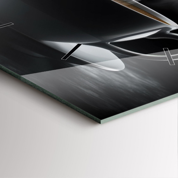 Orologio quadrato Una tazza di caffè nero