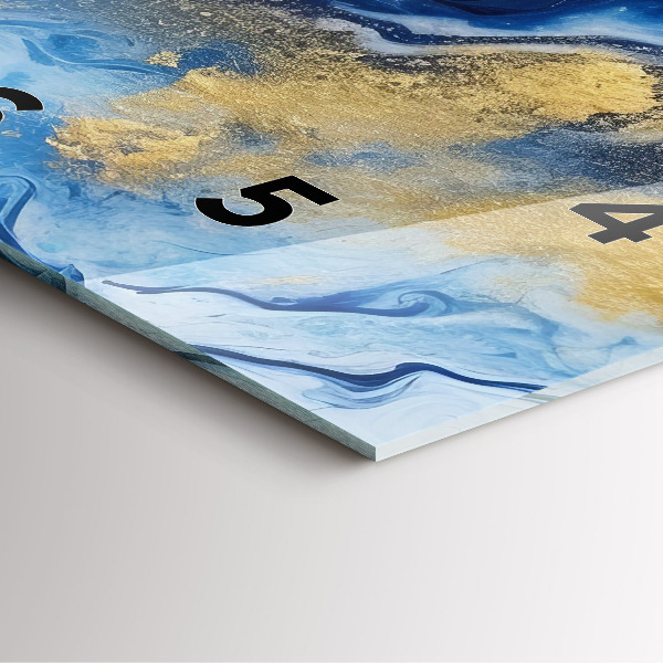 Orologio quadrato Marmo blu