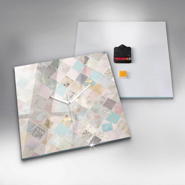 Orologio quadrato Piastrelle colorate