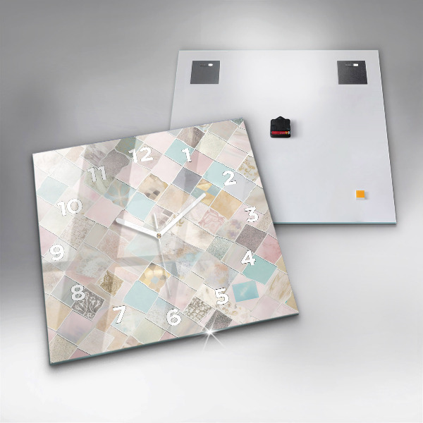 Orologio quadrato Piastrelle colorate