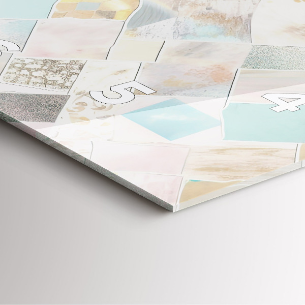 Orologio quadrato Piastrelle colorate