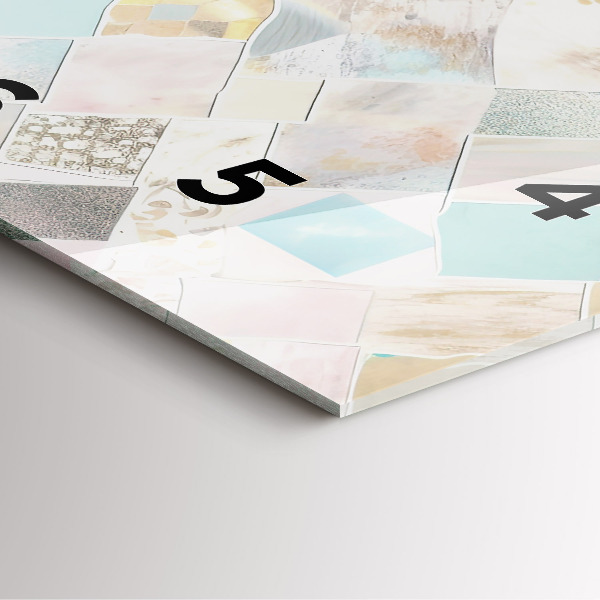 Orologio quadrato Piastrelle colorate