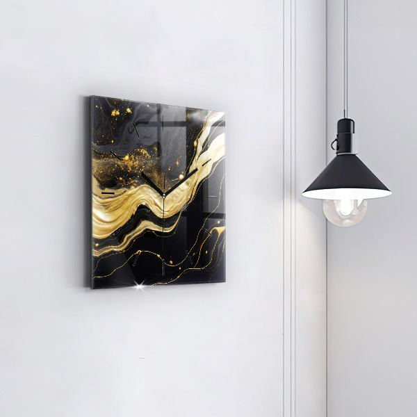 Orologio quadrato Marmo oro