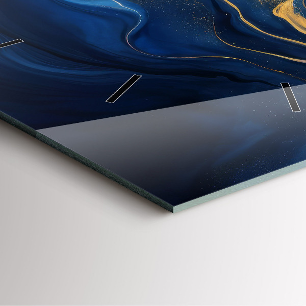 Orologio quadrato Marmo blu