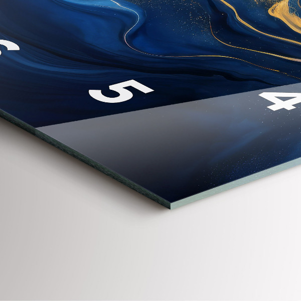 Orologio quadrato Marmo blu