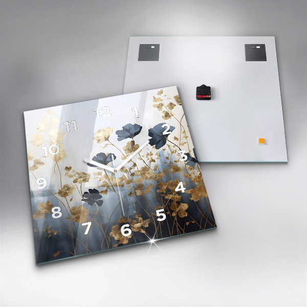 Orologio quadrato Fiori astratti