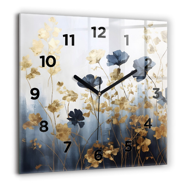Orologio quadrato Fiori astratti