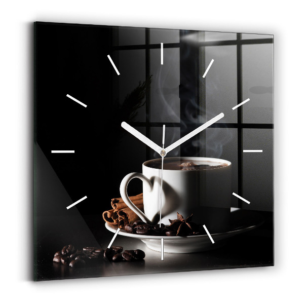 Orologio quadrato Una tazza di caffè