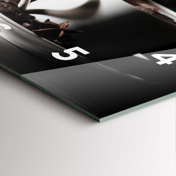 Orologio quadrato Una tazza di caffè