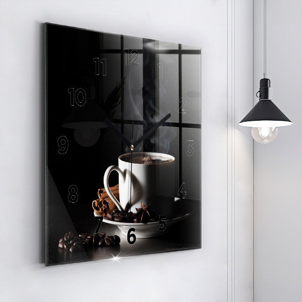 Orologio quadrato Una tazza di caffè