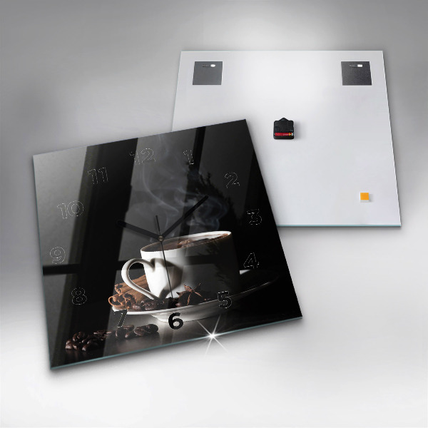 Orologio quadrato Una tazza di caffè