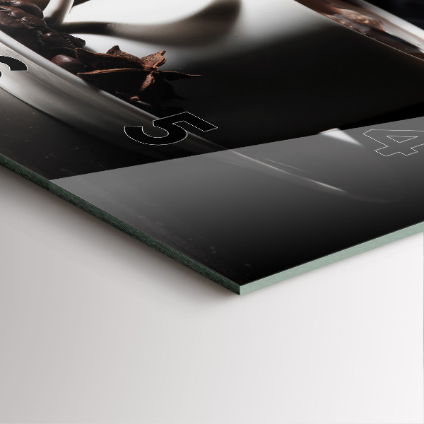 Orologio quadrato Una tazza di caffè