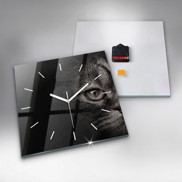 Orologio quadrato Cane e gatto Scottish Fold