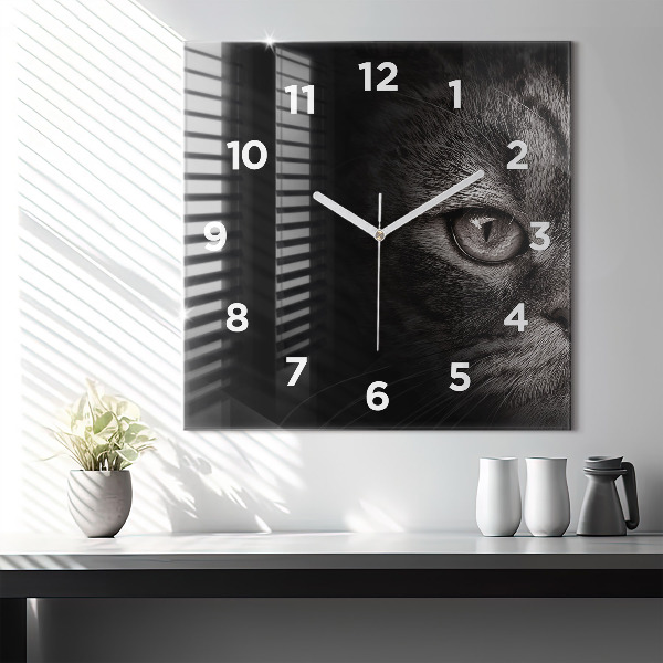 Orologio quadrato Cane e gatto Scottish Fold
