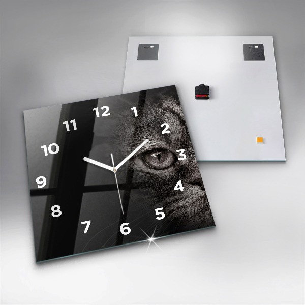 Orologio quadrato Cane e gatto Scottish Fold