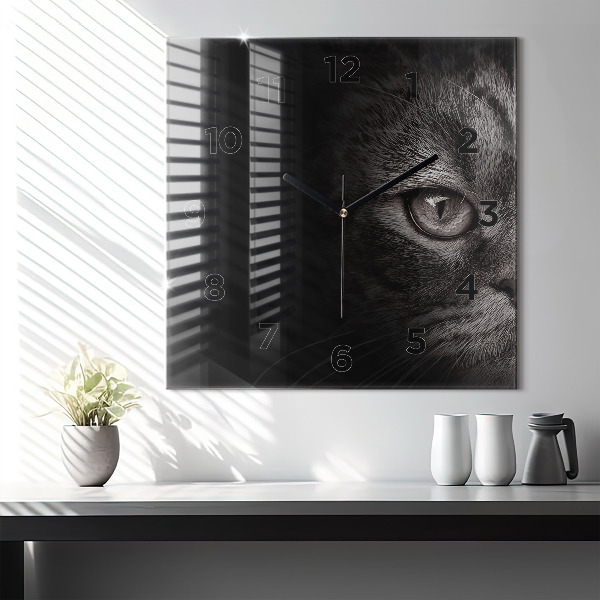 Orologio quadrato Cane e gatto Scottish Fold