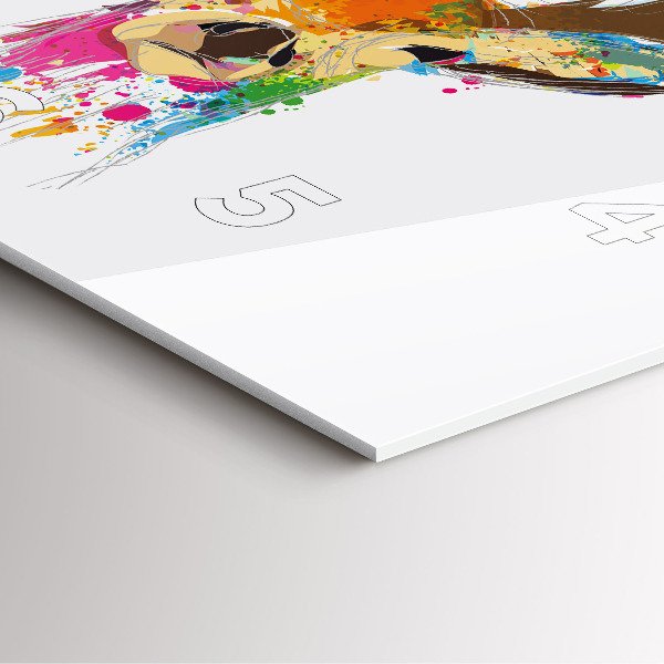 Orologio quadrato Testa di cervo colorata