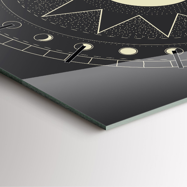 Orologio quadrato in vetro Fasi lunari