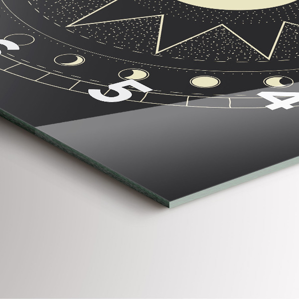 Orologio quadrato in vetro Fasi lunari