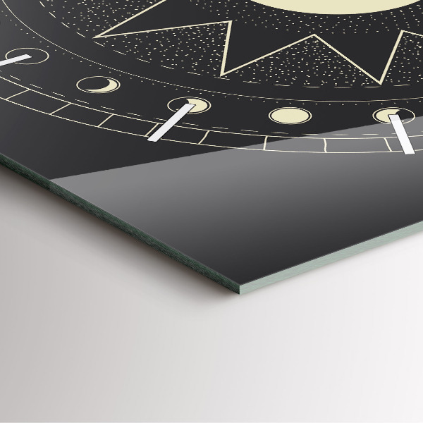 Orologio quadrato in vetro Fasi lunari