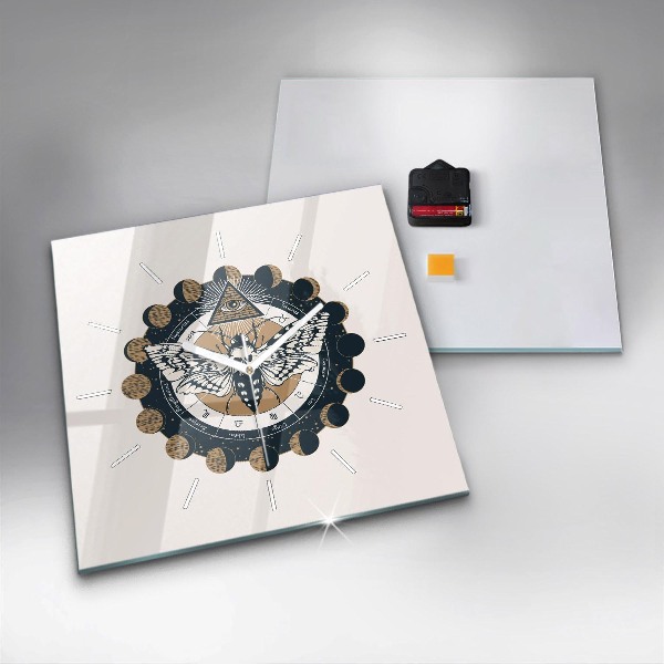 Orologio quadrato Fasi lunari e l'occhio