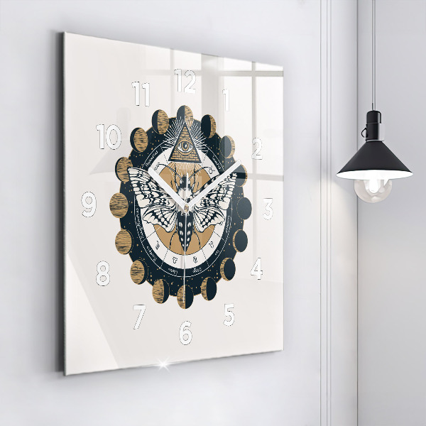 Orologio quadrato Fasi lunari e l'occhio