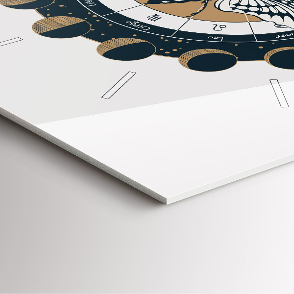 Orologio quadrato Fasi lunari e l'occhio