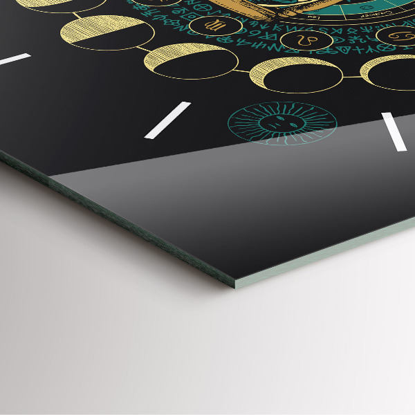 Orologio quadrato Fasi lunari e clessidra