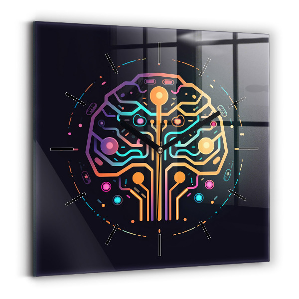 Orologio quadrato Astrazione colorata