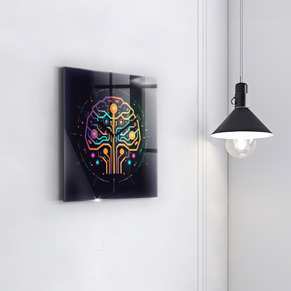 Orologio quadrato Astrazione colorata