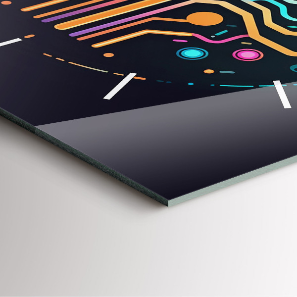 Orologio quadrato Astrazione colorata