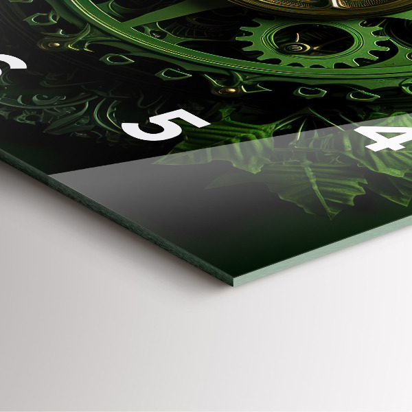 Orologio quadrato Meccanismo verde