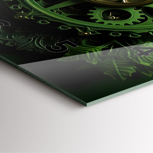 Orologio quadrato Meccanismo verde