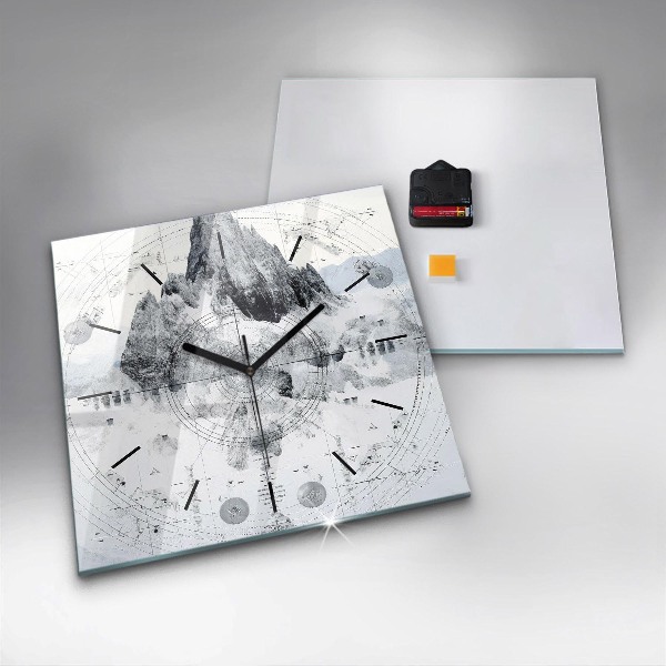 Orologio quadrato Montagne dei cartoni animati