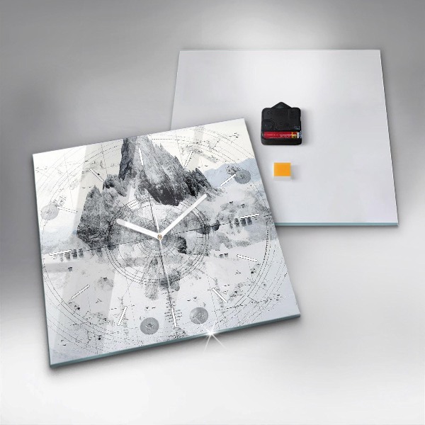 Orologio quadrato Montagne dei cartoni animati