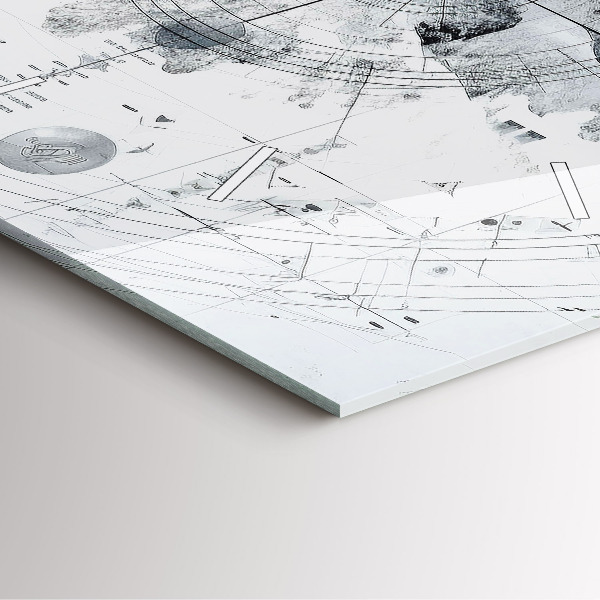 Orologio quadrato Montagne dei cartoni animati