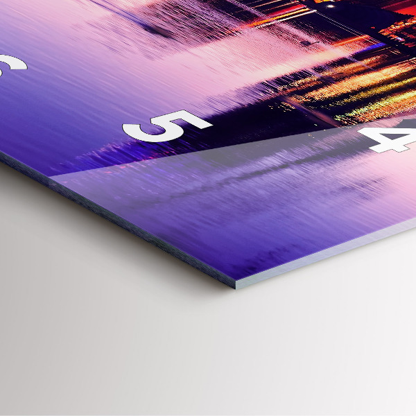 Orologio quadrato Panorama serale della città