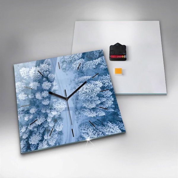 Orologio quadrato Foresta vista da un drone