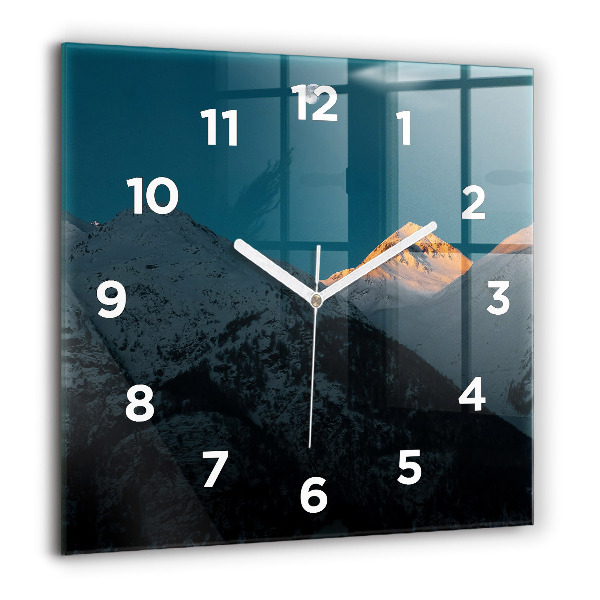 Orologio quadrato Tramonto in montagna