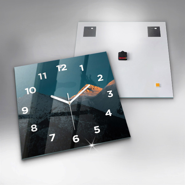 Orologio quadrato Tramonto in montagna
