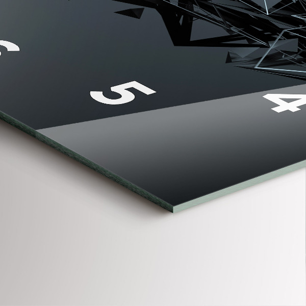 Orologio quadrato Astrazione nera