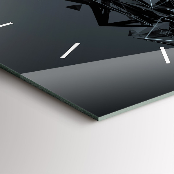 Orologio quadrato Astrazione nera