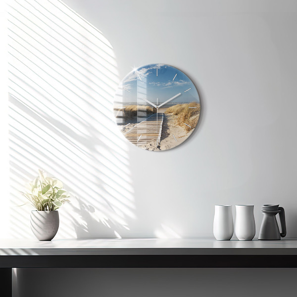 Orologio rotondo Vista della spiaggia