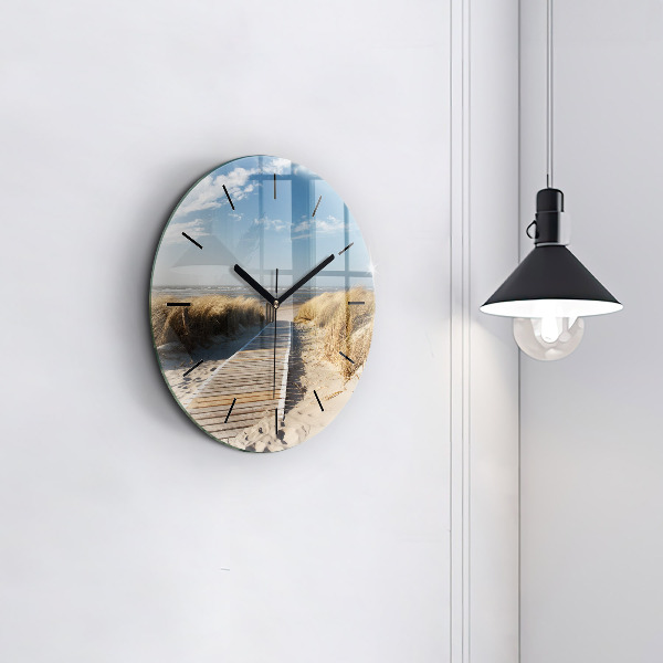 Orologio rotondo Vista della spiaggia