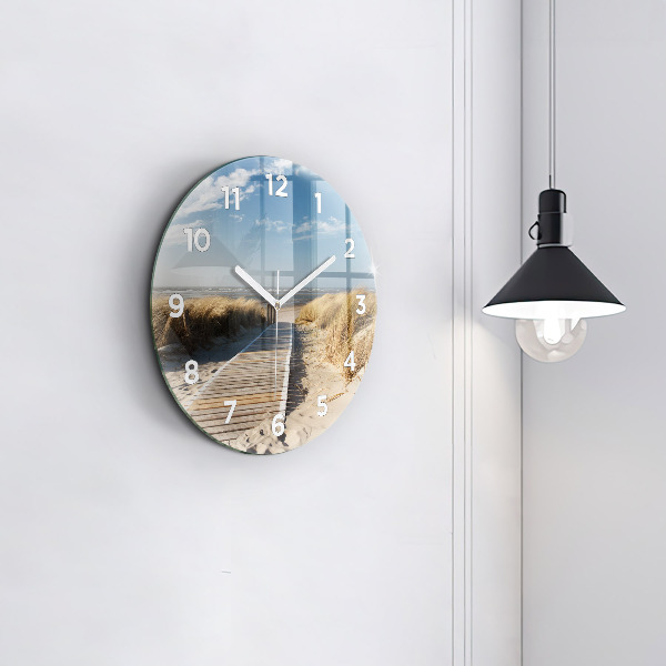 Orologio rotondo Vista della spiaggia