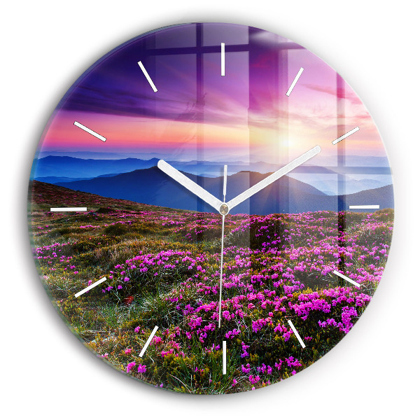 Orologio rotondo Alba e fiori