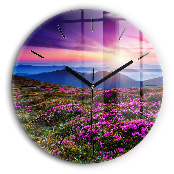 Orologio rotondo Alba e fiori
