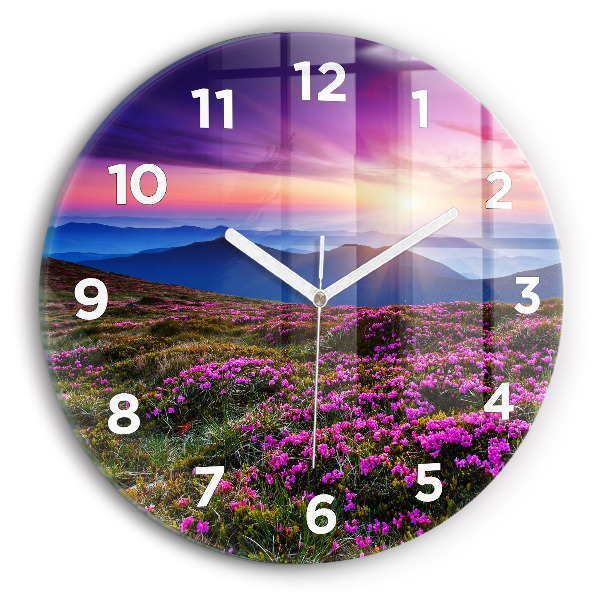 Orologio rotondo Alba e fiori